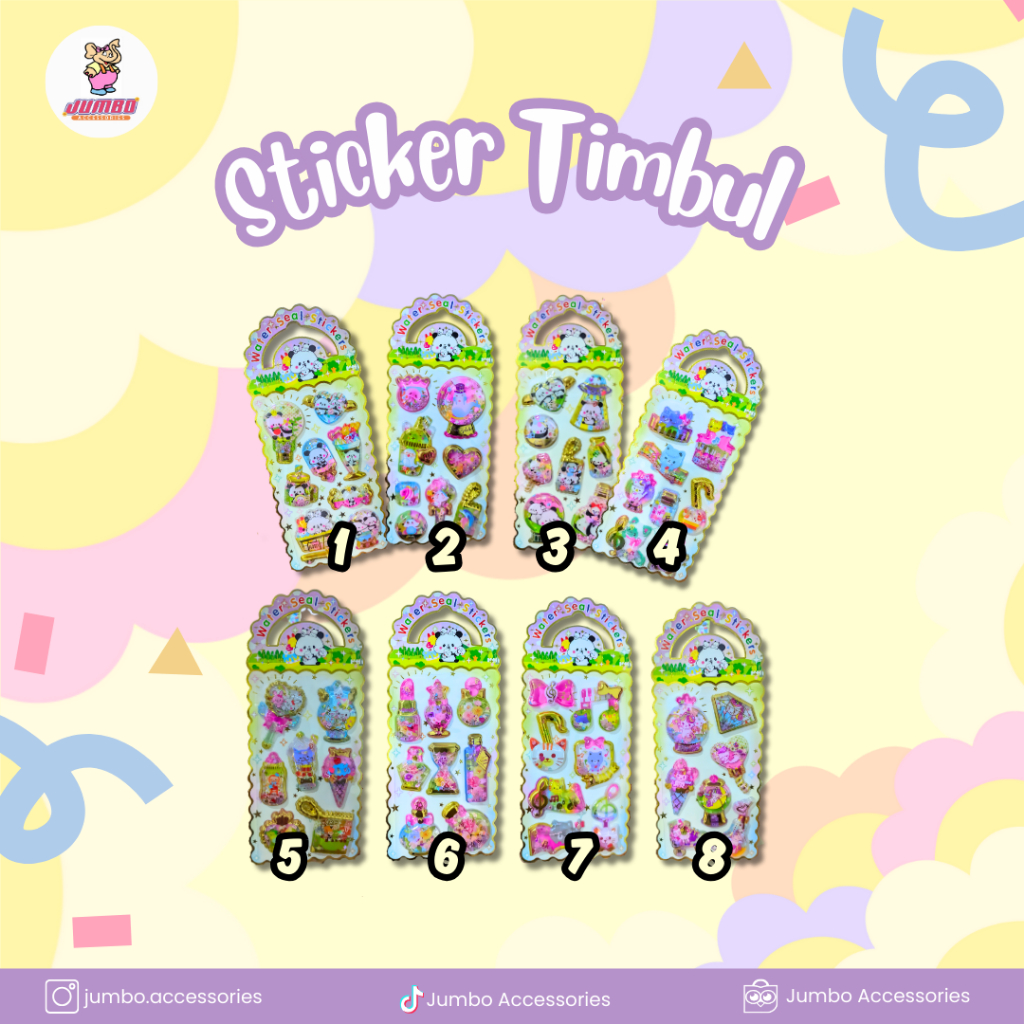 

Stiker Timbul Gliter Jumbo Accessories