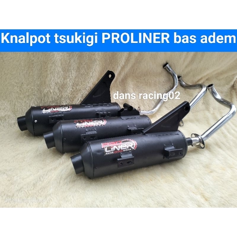 Knalpot tsukigi PROLINER full set bas adem Scoopy/ beat karbu/ beat fi/ beat deluxe/ beat street/