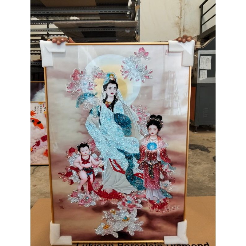 Lukisan Porcelain Diamond 5D Gambar Dewi Kwan Im