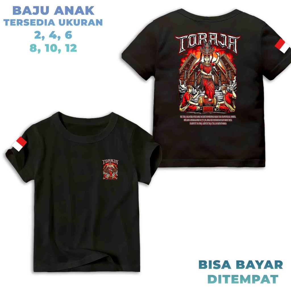 HOSINSHOP - KAOS ANAK SUKU TORAJA TERBARU - TSHIRT DISTRO ANAK TORAJA SULAWESI SELATAN