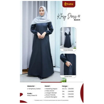 GDK DL KLASSY 02, GAMIS KEKE, GAMIS HITAM POLOS