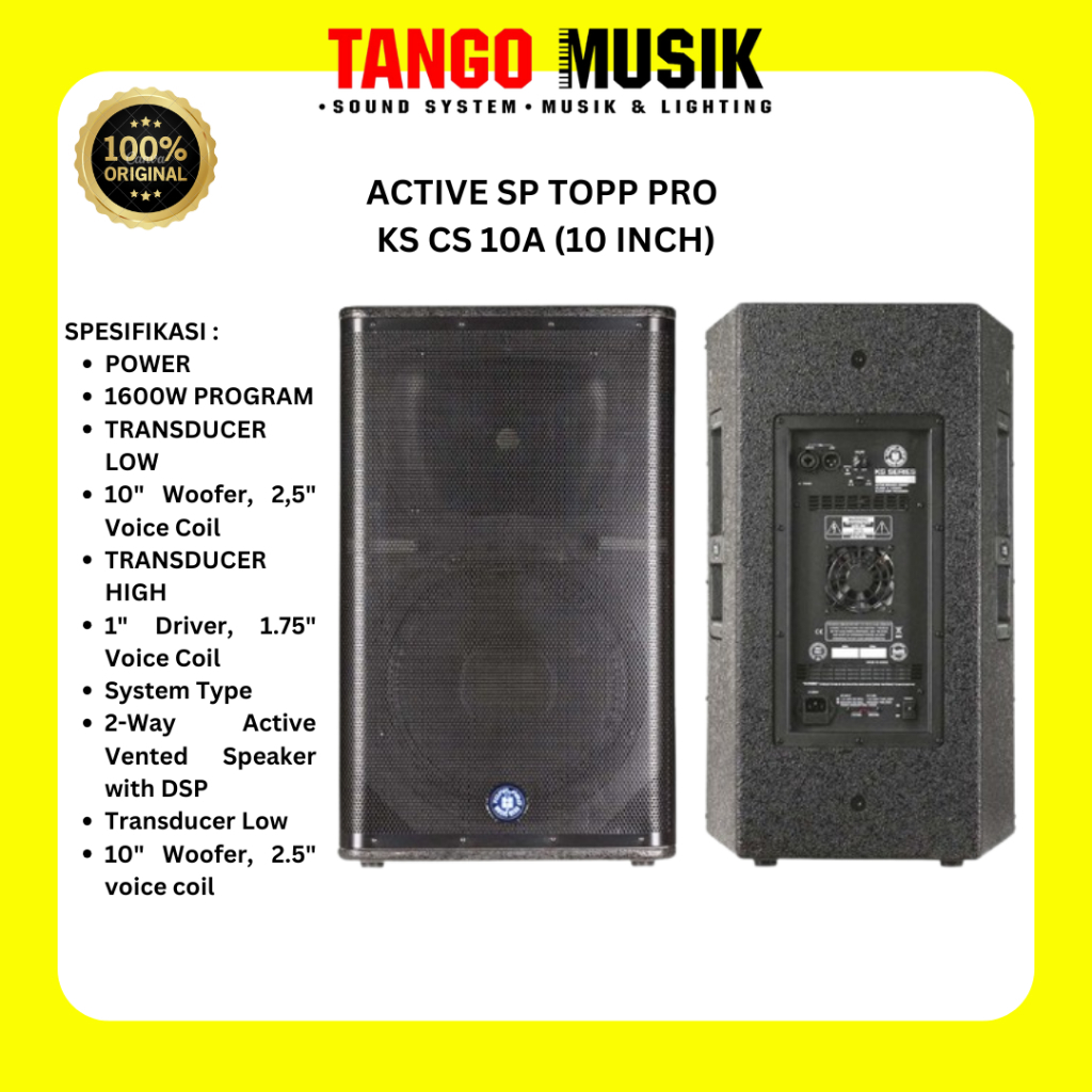 Active Speaker Topp Pro KS CS 10A (10 Inch) Original Harga 1 PCS / SPEAKER AKTIF 10 INCH / SPEAKER A