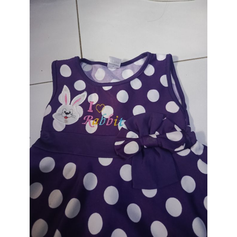 dress anak perempuan polkadot preloved
