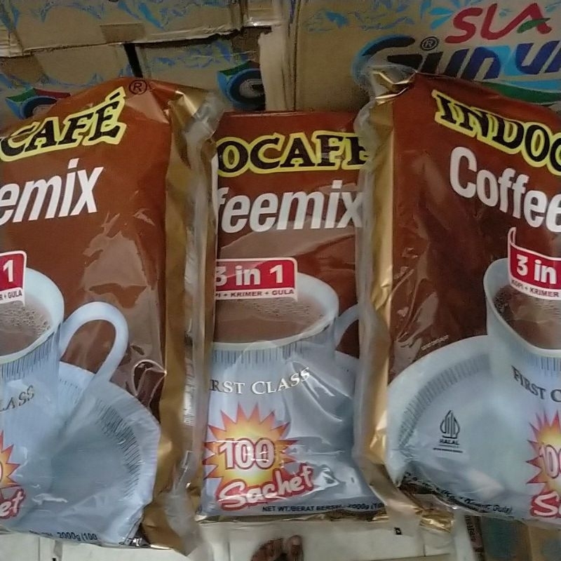 

Indocafe Coffee mix 3in1 / Bag isi 100 sachet