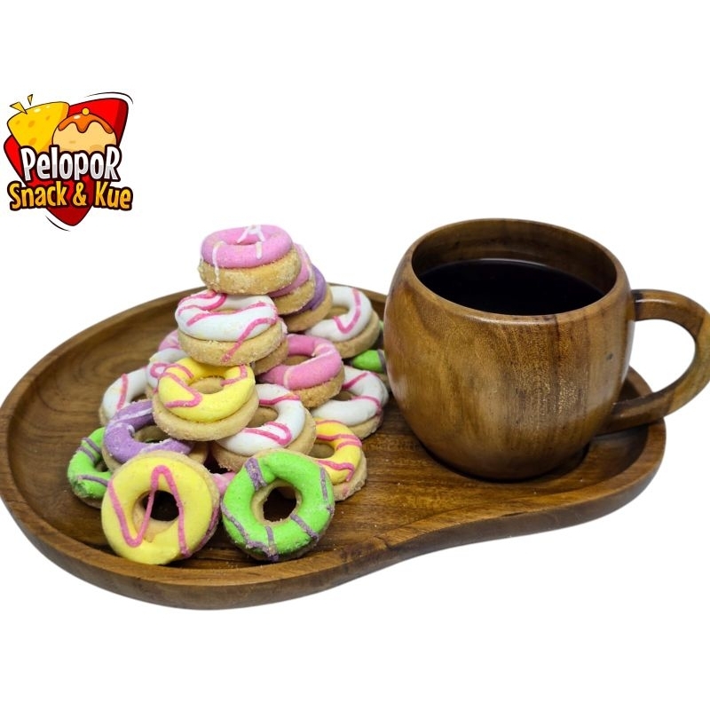 

kue kering donat warna pelangi/donat warna warni/kue kering lebaran/kue enak premium 200gram