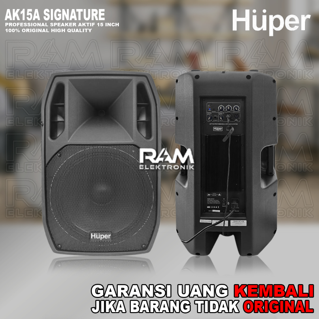 Speaker Aktif HUPER AK15A | AK15 | AK 15A SIGNATURE 800 Watt Original 1 Pasang