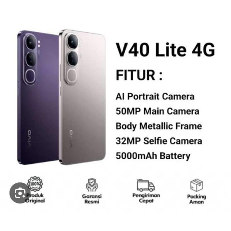 VIVO V40 Lite 4G smartphone garansi resmi