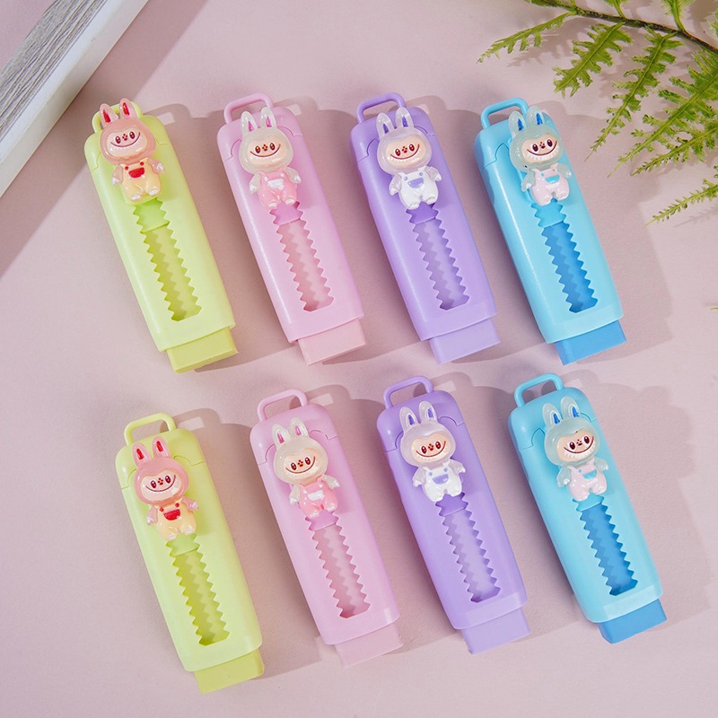 

PENGHAPUS MEKANIK PUSH PULL MOTIF LABUBU / PENGHAPUS KARET LABUBU