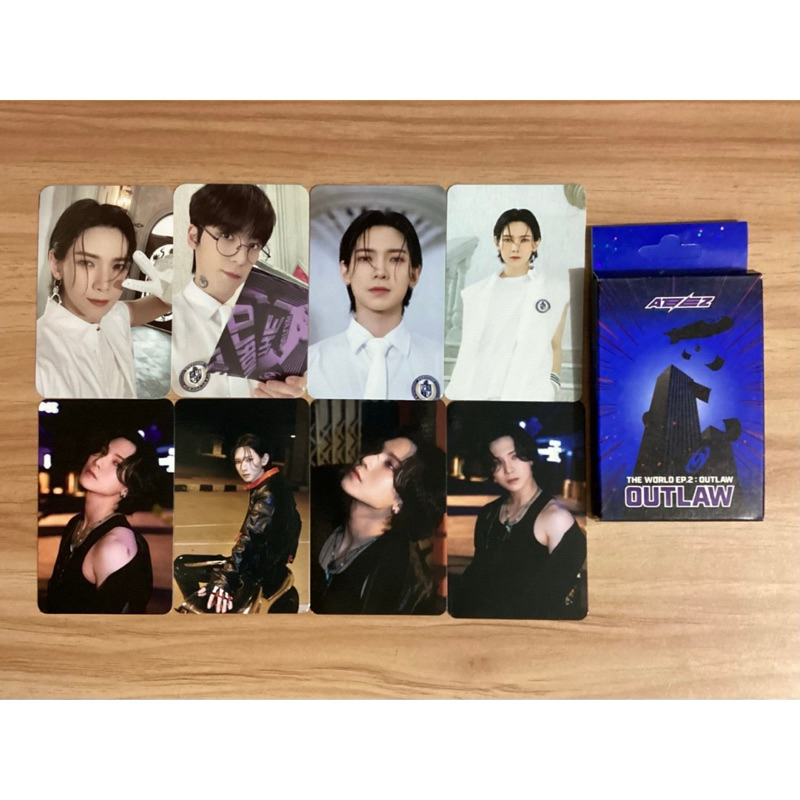 [READY] ALBUM PC PLATFORM ATEEZ OUTLAW YEOSANG YUNHO FULLSET RPC MINIRECORD IMAGE SET QR CARD HONGJO