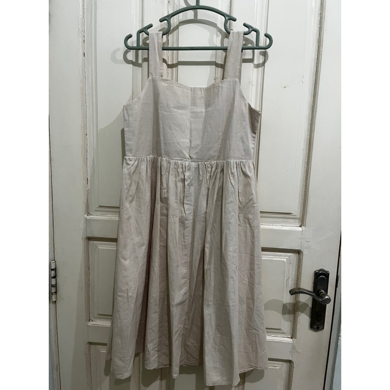 Preloved Lolliestory Midi Dress / Creme Midi Dress