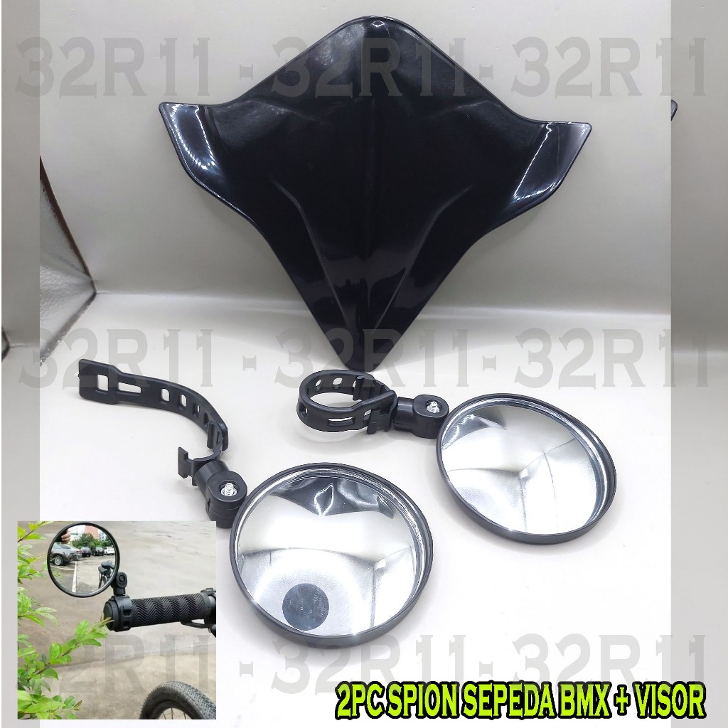 2 pcs Spion sepeda bmx + visor sepeda bmx promo hemat ongkir - aksesoris variasi sepeda bmx