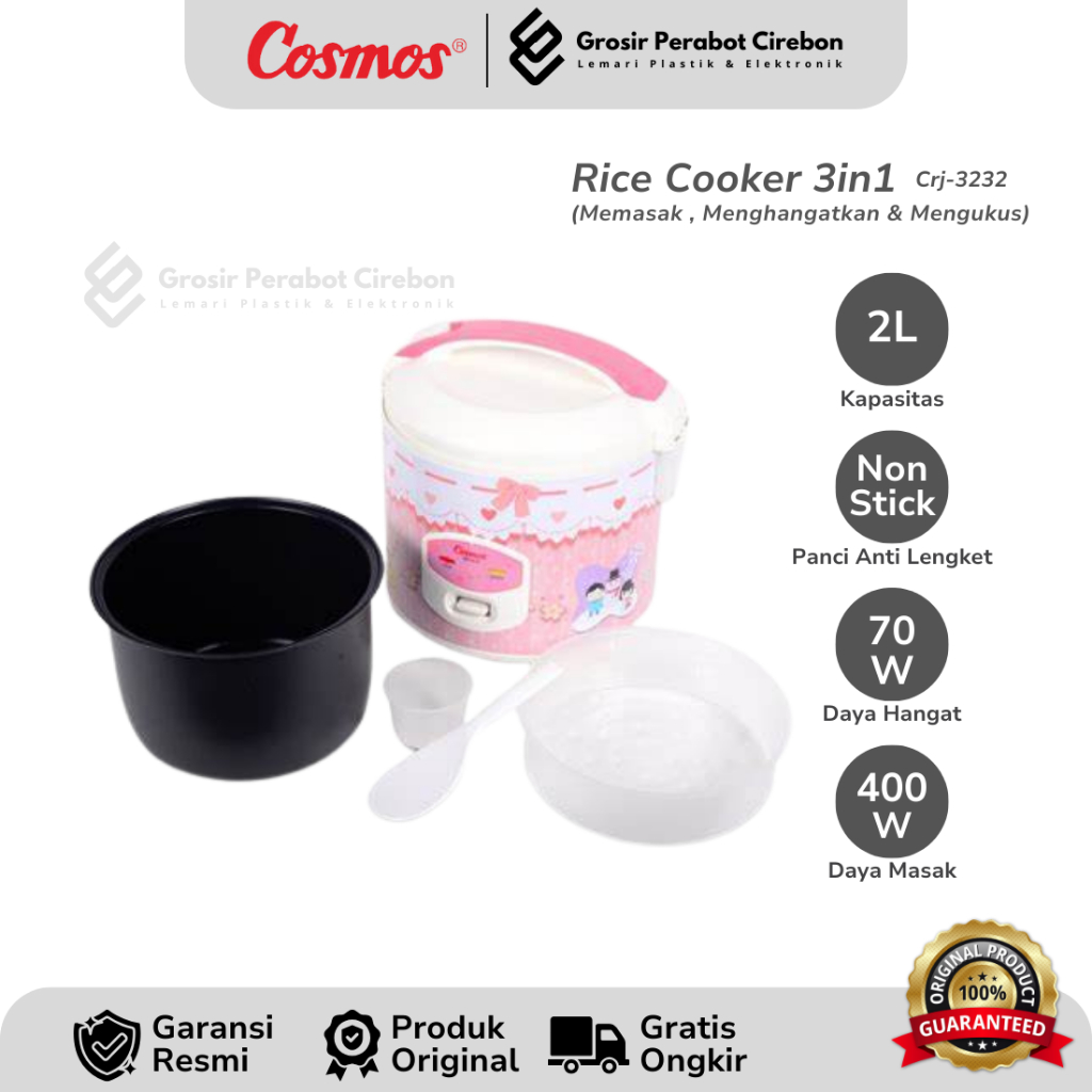 COSMOS RICE COOKER CRJ-3232 / CRJ 3232 RICE COOKER COSMOS 3IN1