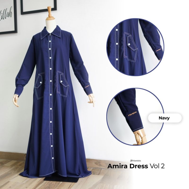Abaya Amira / Dress Amira jetblack Fortaleza by HAMISHA