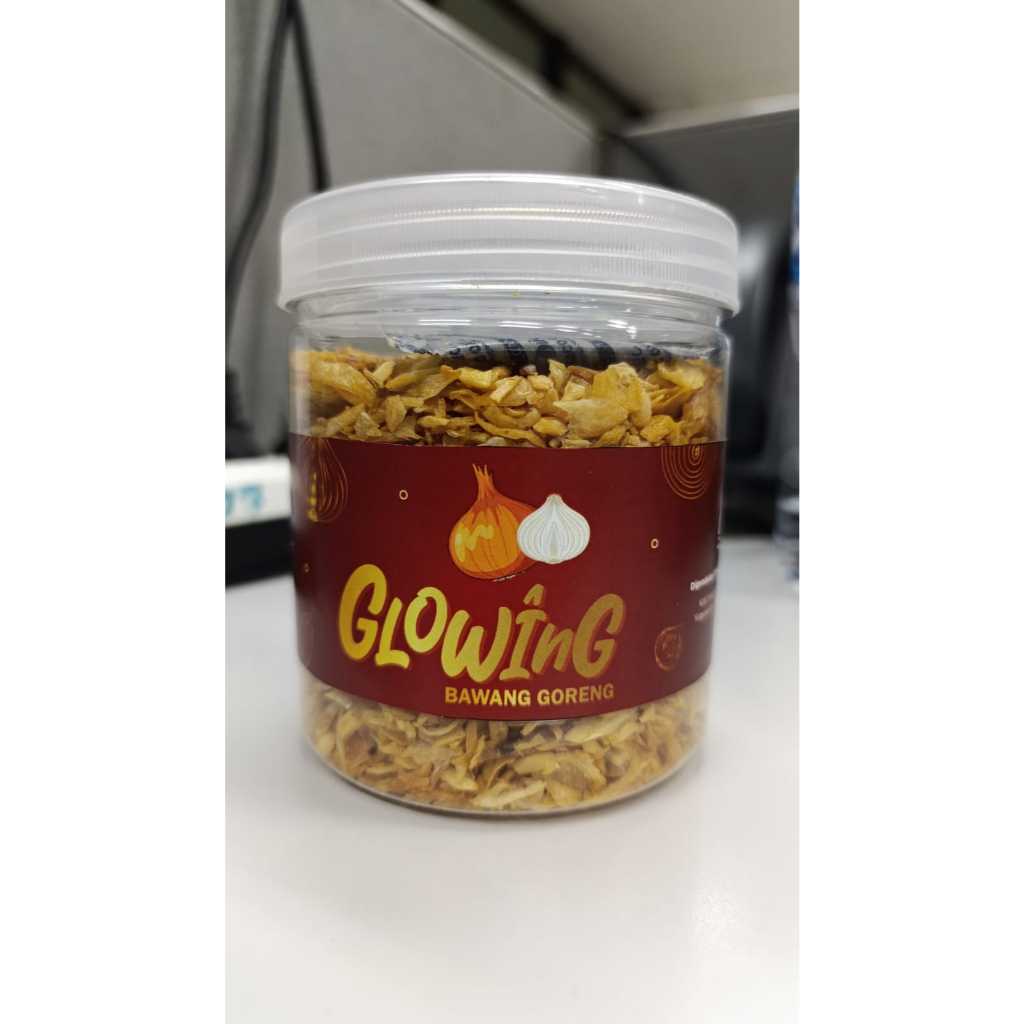 

Glowing Bawang Goreng Premium Bawang Merah Goreng Brambang goreng Organik Kemasan Toples Besar