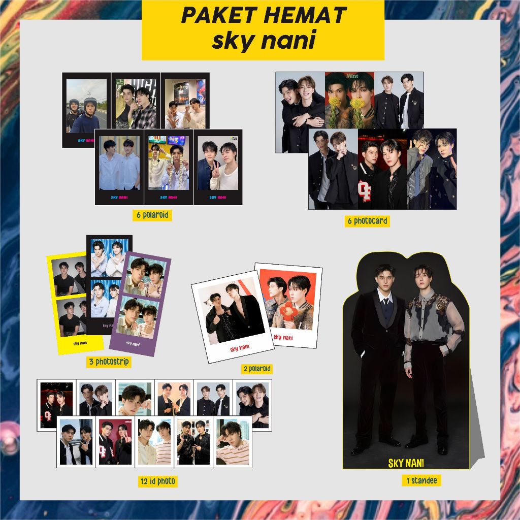 PAHE PAKET HEMAT + FANKIT THAI ( SKY - NANI HIRUNKIT SKYNANI  ) THAILAND polaroid, pc, photocard