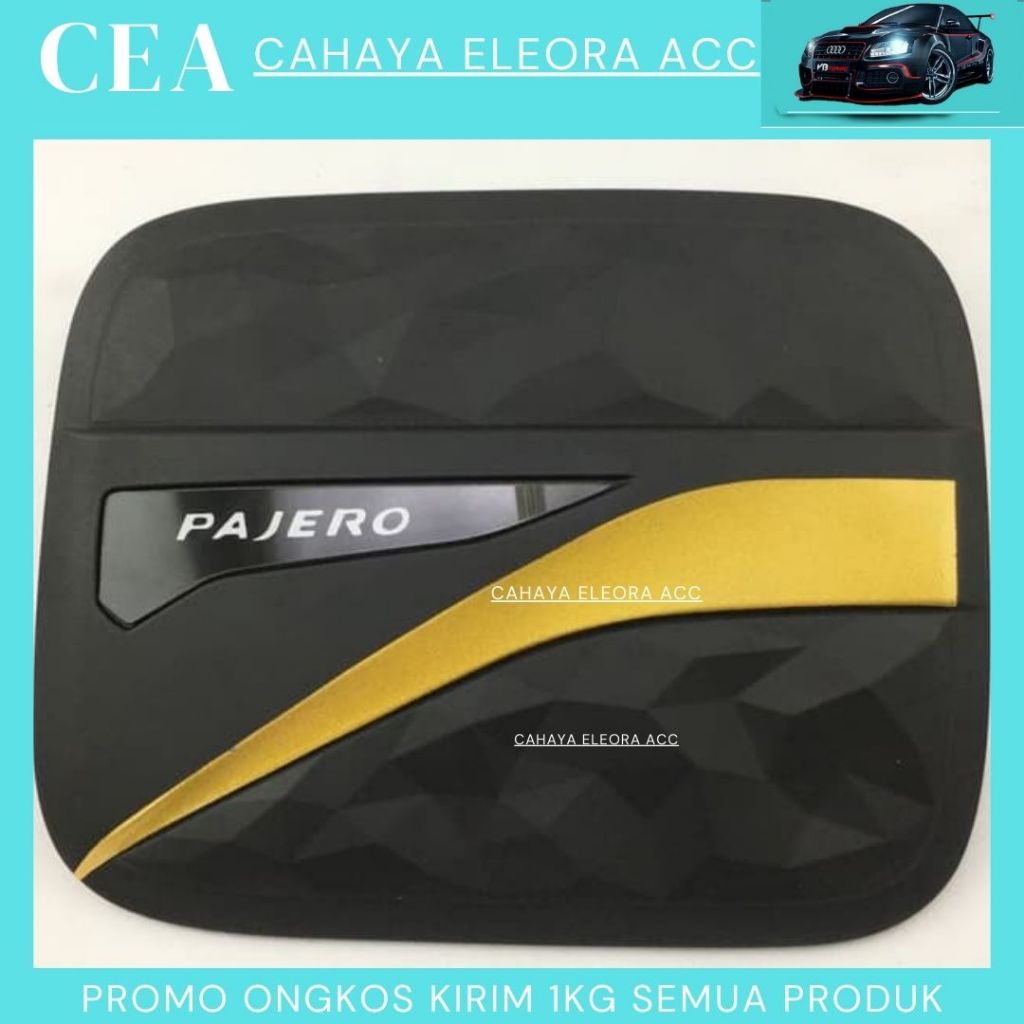TANK COVER PAJERO 16 PREMIUM KOMBINASI WARNA - COVER TUTUP BENSIN MOBIL PAJERO 16 - AKSESORIS PAJERO