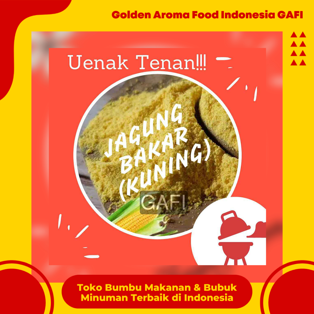 

GAFI Food Bumbu Tabur Rasa Jagung Bakar Kuning 1 kg Enak Murah Lezat Gurih, Yellow Grilled Corn Flavor Seasoning Powder 1kg