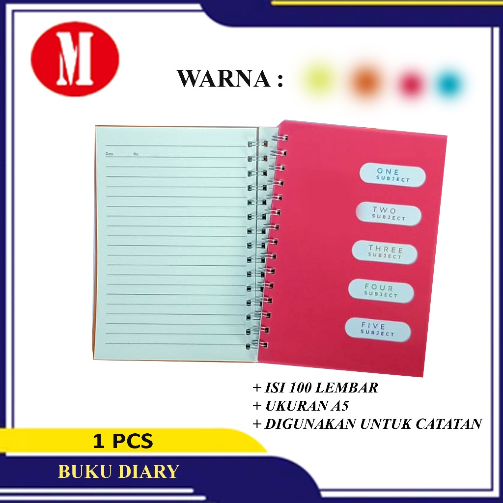 

Buku Diary Subject A5 Spiral.