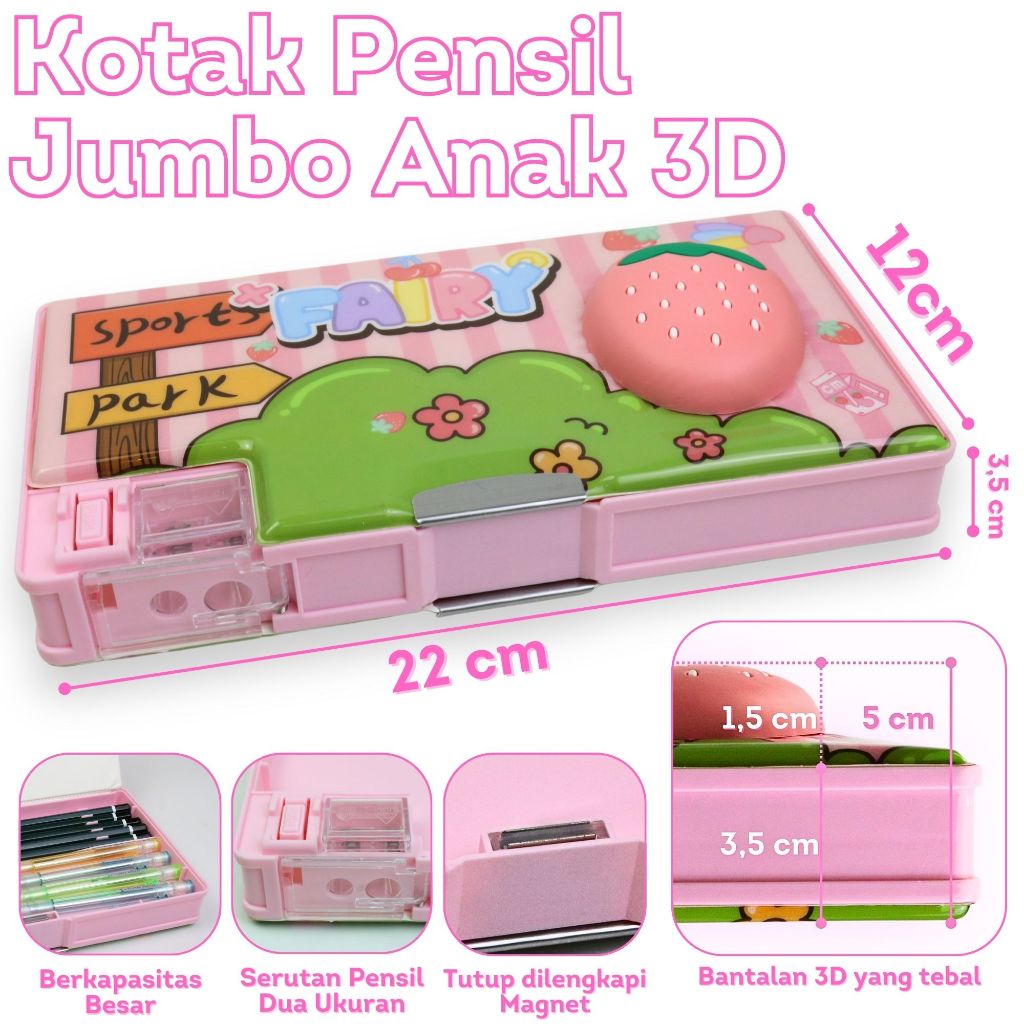 

Tempat pensil pola kartun kapasitas rautan pensil/tempat pensil double layer multifungsi murah/tempat pensil anak perempuan