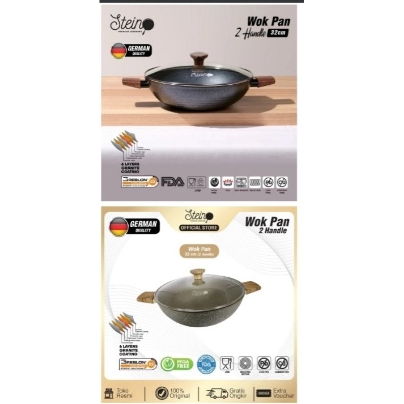 Stein - Onyx Granite Wok Pan 32Cm