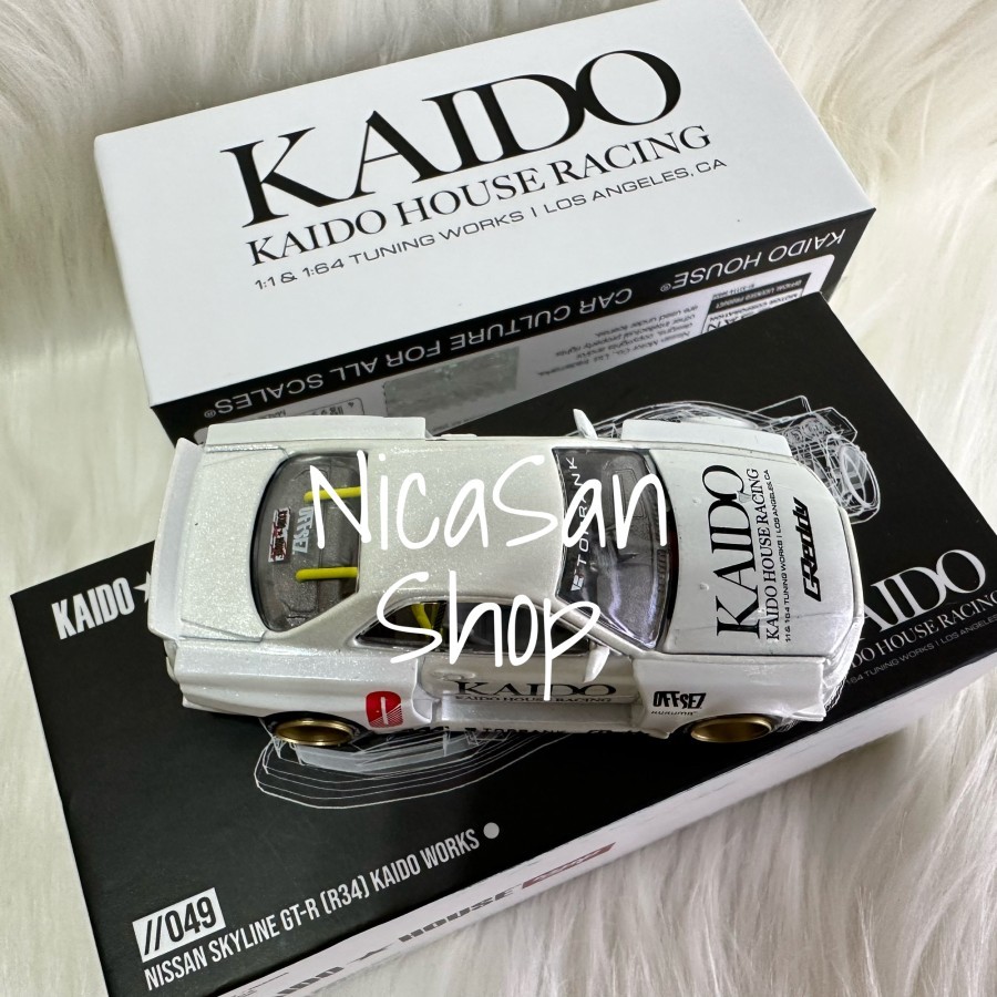 MINI GT 049 Nissan Skyline R34 KAIDO HOUSE White CHASE Putih