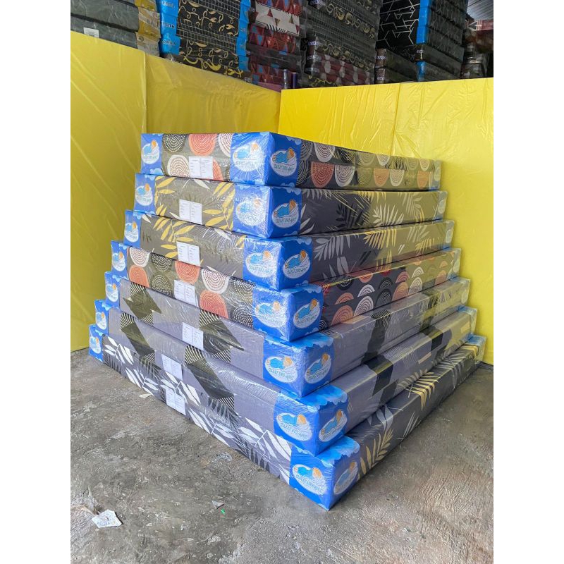 KASUR SPON BUSA KUNING TEBAL GARANSI 5TH