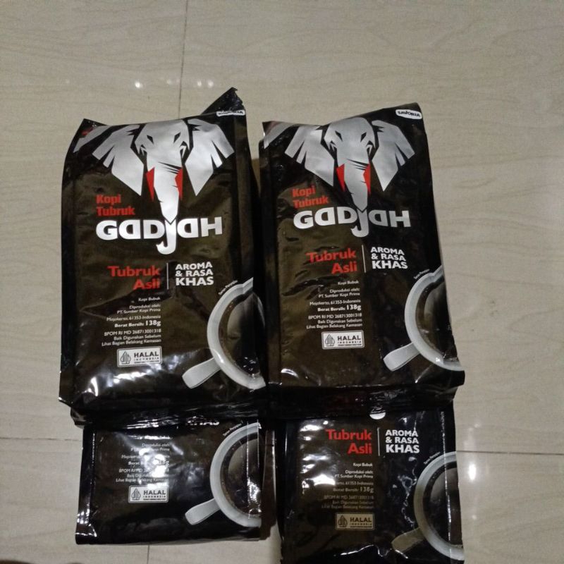 

paket 2 pca kopi bubuk gadja tubruk asli berat 138g