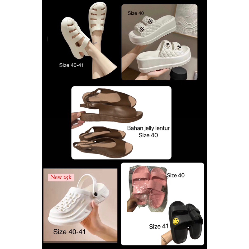 Sepatu Sendal Jelly Karet Wedges Eva Tinggi