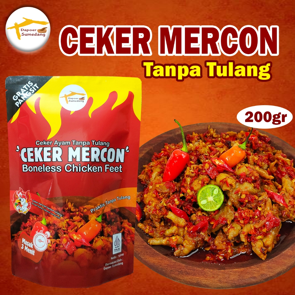 

CEKER MERCON TANPA TULANG 200gr/CEKER TANPA TULANG PEDAS/SAMBAL LAUK SIAP SAJI - DAPOER SUMEDANG