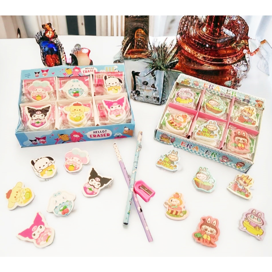

COD Joy KTB Hapus 2D Penghapus Flat Gepeng Datar Motif Karakter Lucu Unik