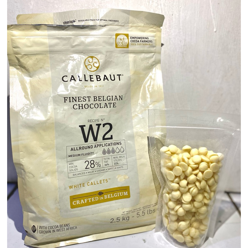 

CALLEBAUT WHITE CHOCOLATE 28% 250gr & 500gr (REPACK) BACA DESKRIPSI