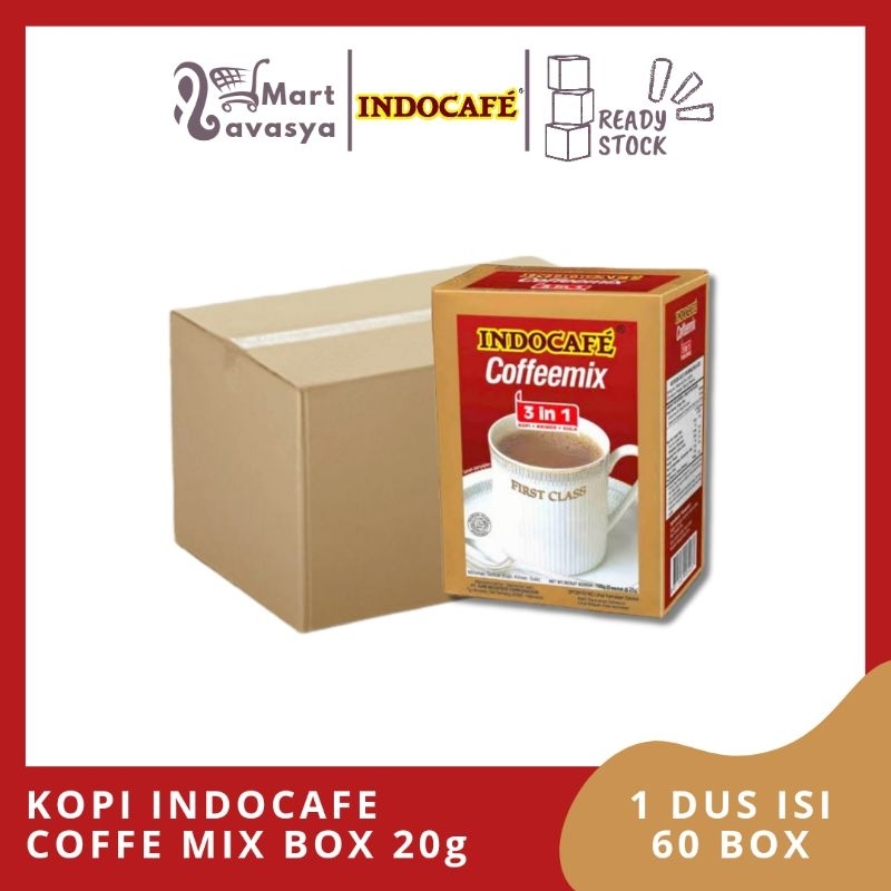 

KOPI INDOCAFE COFEE MIX 3 in 1 BOX 20g - 1 DUS ISI 60 BOX - KOTA BANDUNG - LAVASYA MART