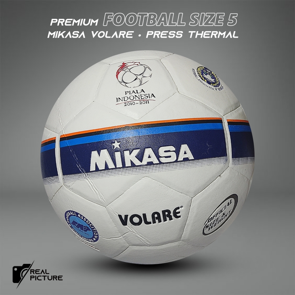 Bola Sepak Size 5 MIKASA VOLARE Bola Sepak Press Asli Import Murah PU Premium