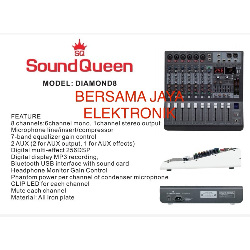 Mixer Audio Soundqueen Diamond 8 Channel