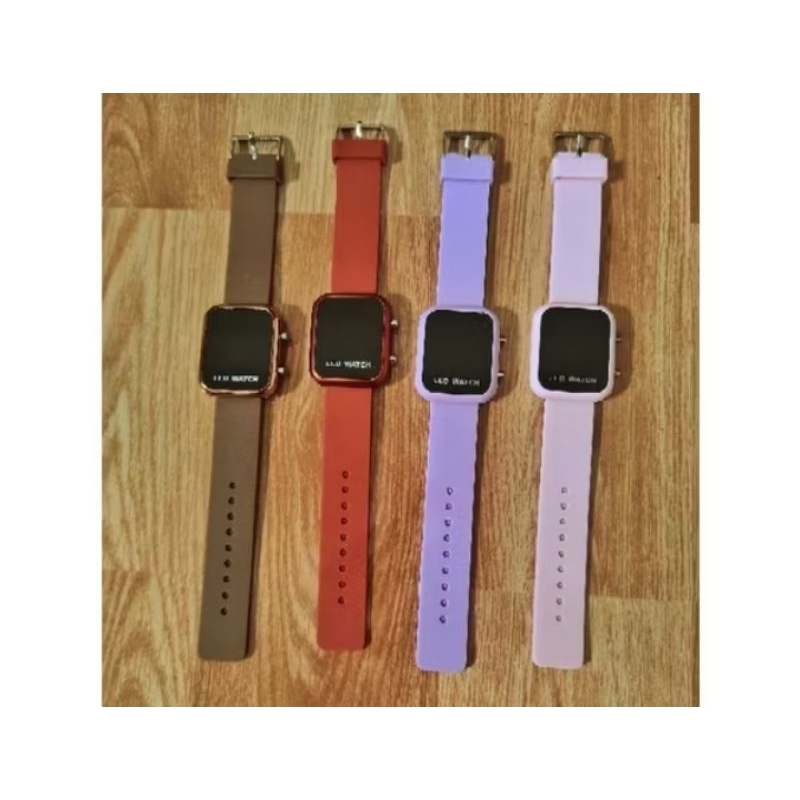 C ( C23 ) JAM TANGAN PRIA WANITA LED DIGITAL / JAM TANGAN LED WATCH MODEL KOTAK