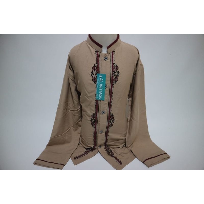 Grosir Busana Muslim Baju Koko Anak Laki - laki Lengan Panjang Bordir Murah Baru Seragam Hadroh Mera