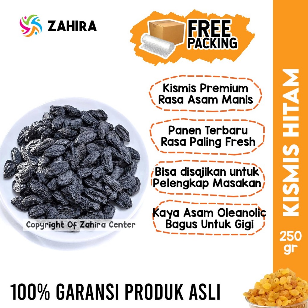 

Kismis Hitam BLACK RAISINS 250Gr Kismis Manis Original Premium Camilan Enak Fresh Oleh Haji Umrah