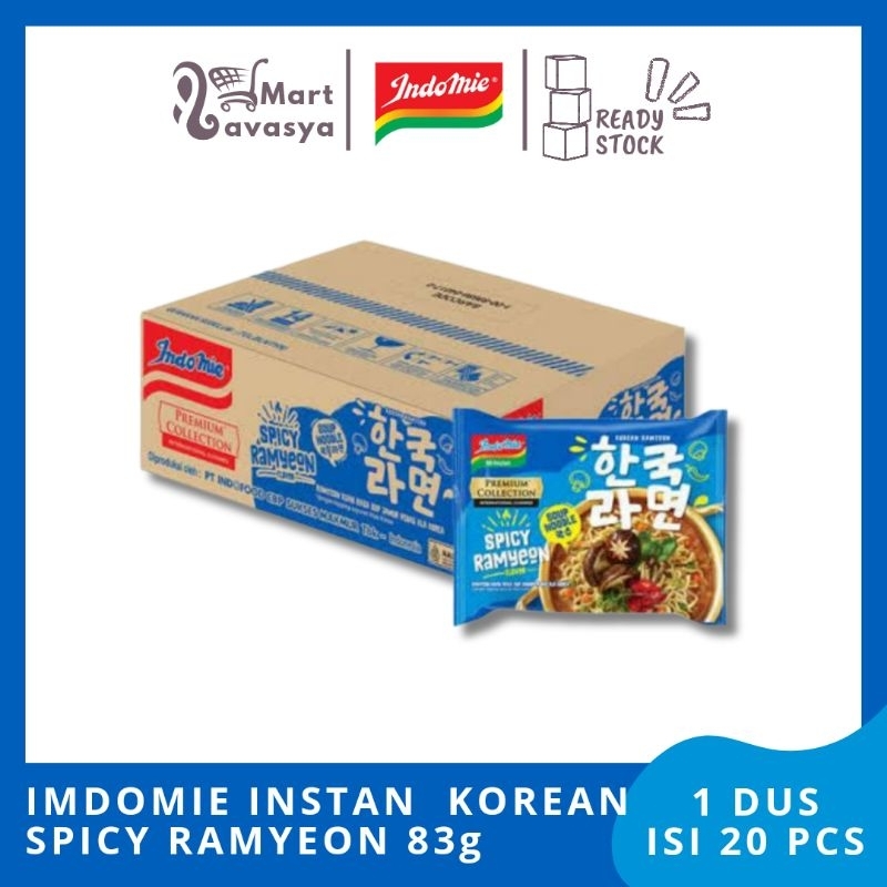 

INDOMIE MIE INSTAN KOREAN SPICY RAMYEON 83g - 1 DUS ISI 20 PCS - KOTA BANDUNG - LAVASYA MART