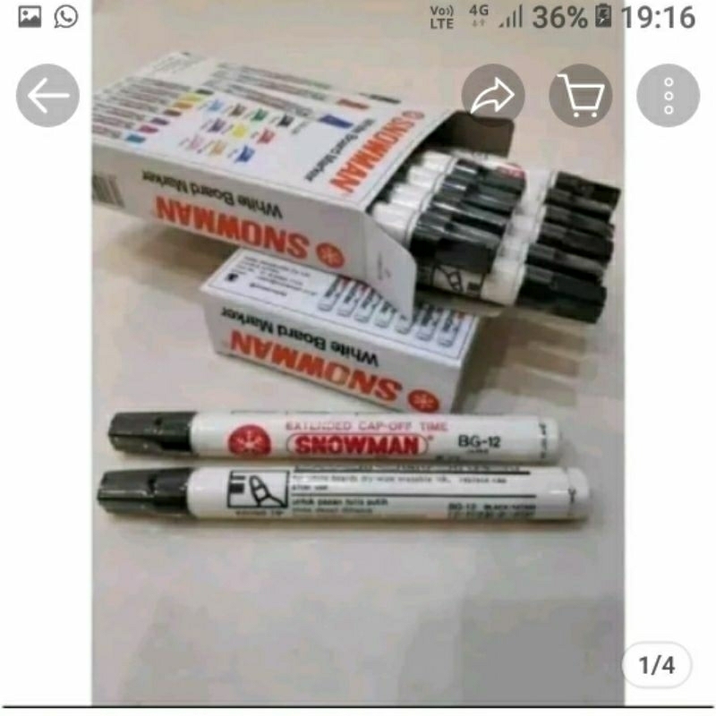 

spidol senowman white board marker bg12 (isi 12pcs)