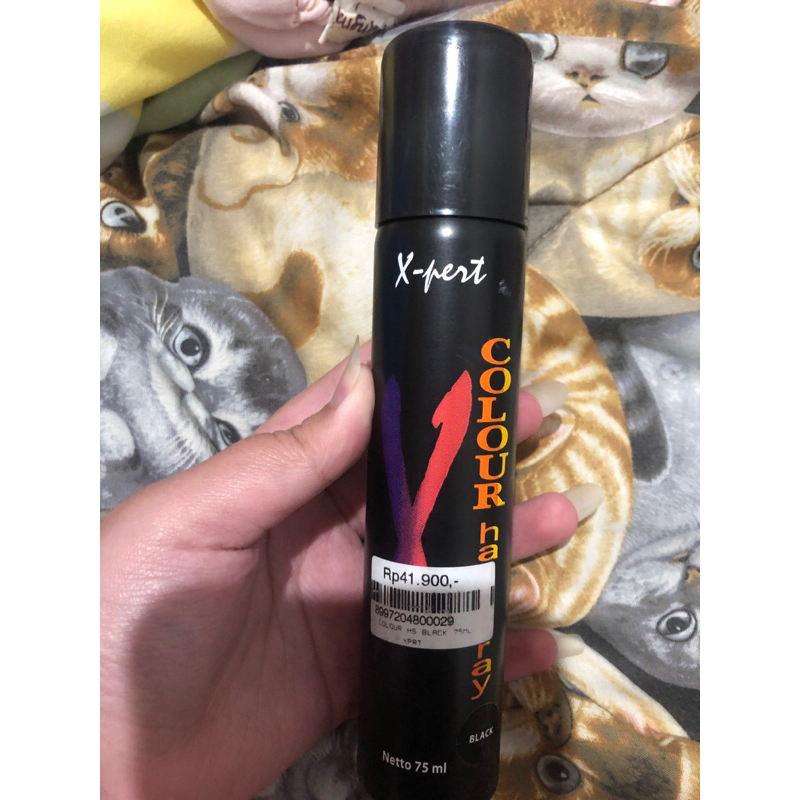 XPERT HAIR COLOR HAIR SPRAY 75ml (Black/ Hitam) Pewarna Rambut Semir Semprot