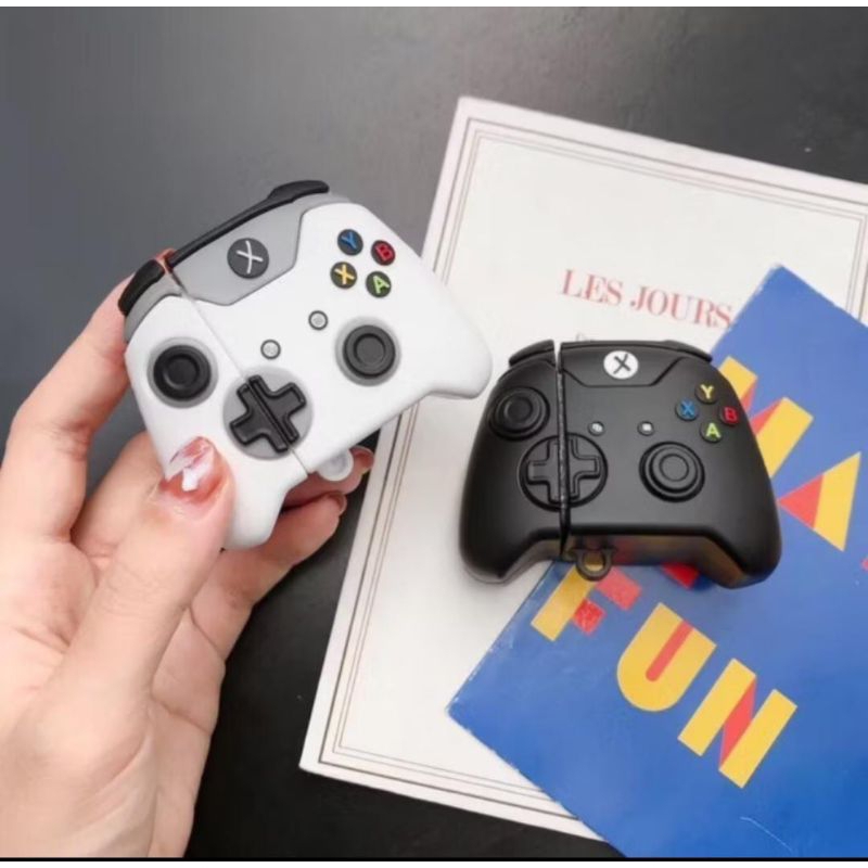 JXRZ Case Airpods Gen 1/2/3/4/Pro Motif Nintendo Stick Xbox Hard Soft Cover Premium Baru