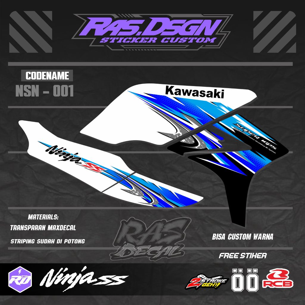 STRIPING NINJA SS TRANSPARAN CUSTOM / STIKER STRIPING NINJA R TRANSPARAN MAXDECAL / STRIPING TRANSPA