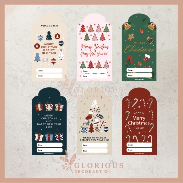 

12PCS Hang Tag Natal Hang Tag Merry Christmas