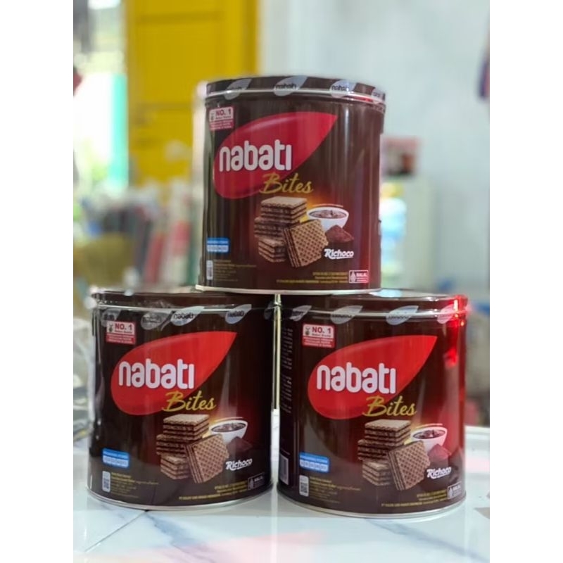 

WAFER NABATI BITES COKLAT DAN KEJU 287g KALENG free bubble wrap