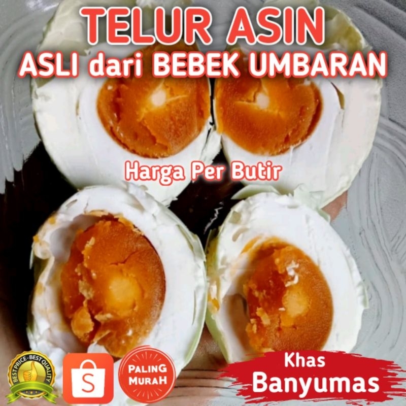 

telur asin asli bebek umbaran masir dan lezat khas banyumas