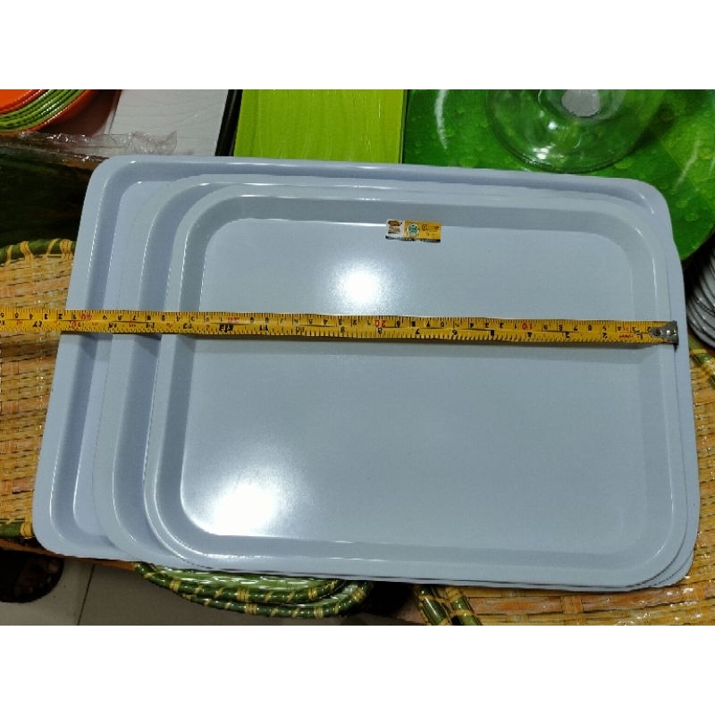 nampan melamin putih kotak golden dragon baki melamin