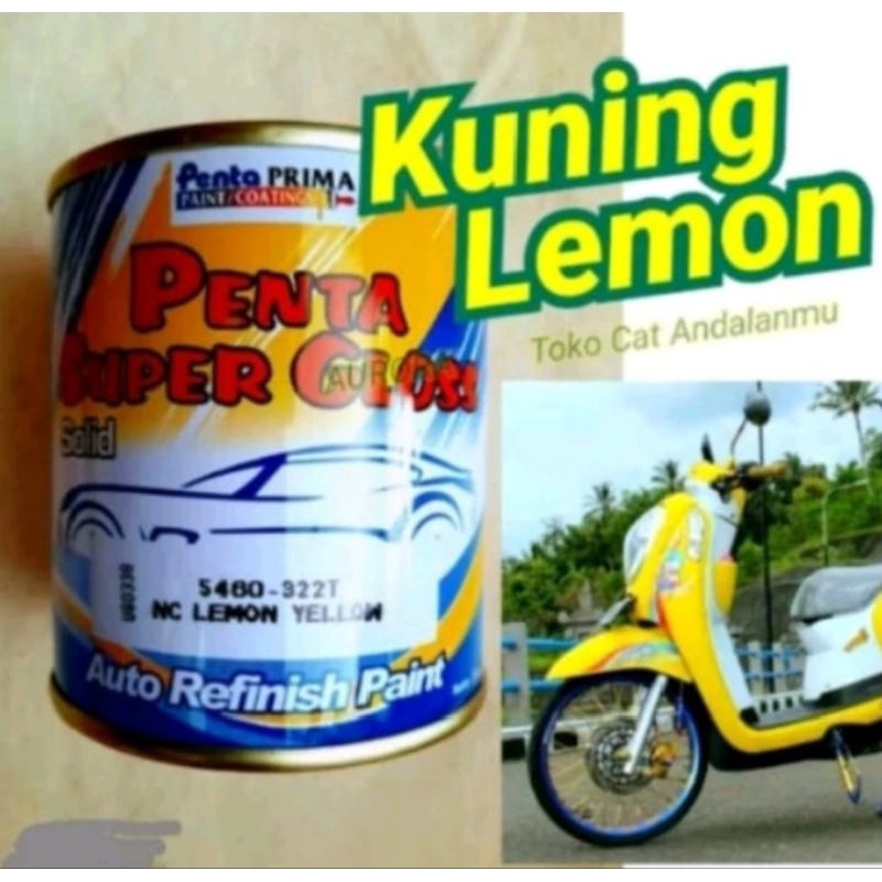 Cat Lemon Yelow Penta Super Gloss 5460-17012 Cat Kuning Lemon