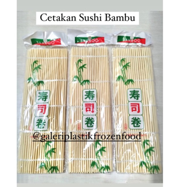 Tikar bambu gulungan sushi / Sushi roll mat ~ GALERI PLASTIK FROZEN FOOD