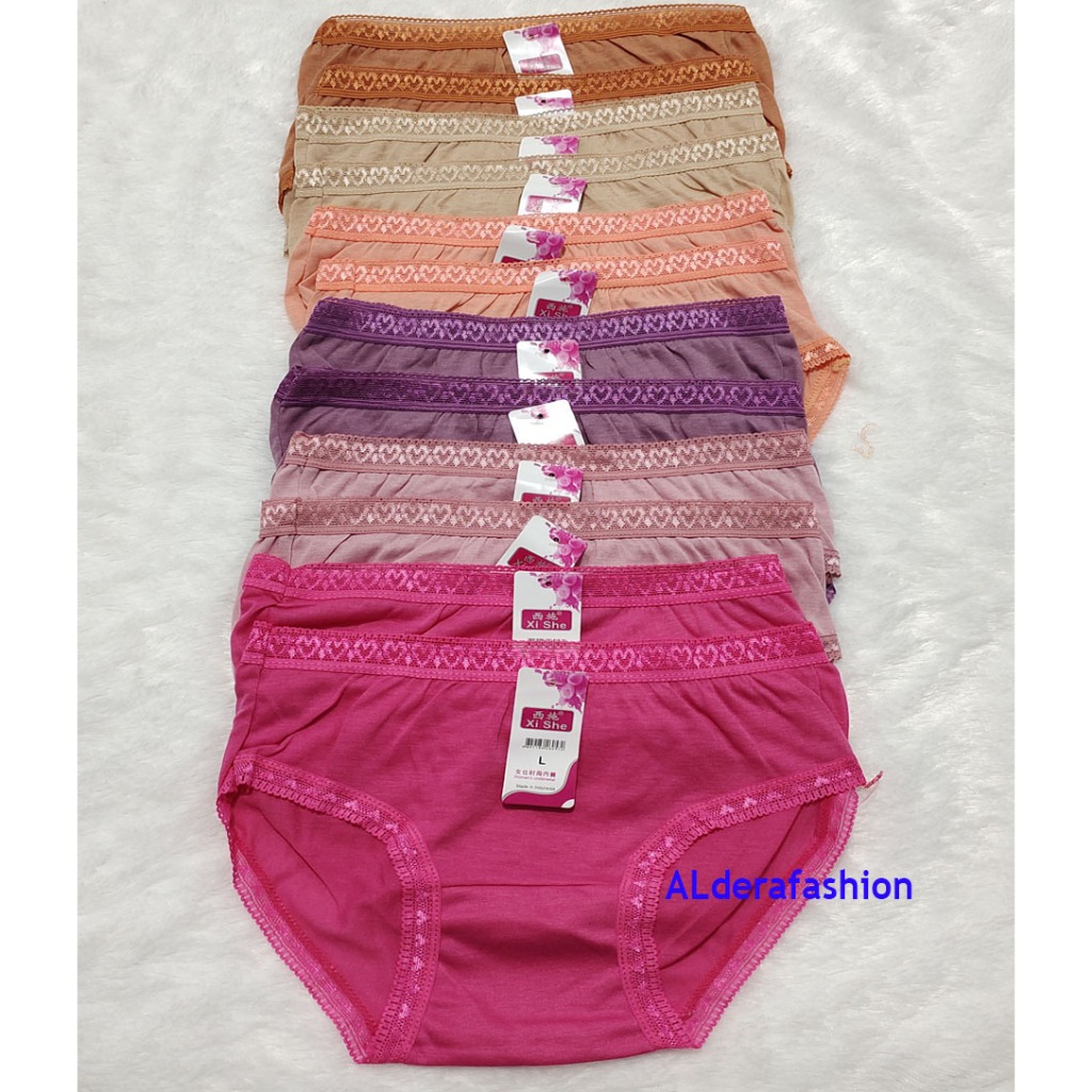 XI SHE RENDA NO.419 Celana Dalam Wanita CD Cewek Perempuan Lembut - Warna Random