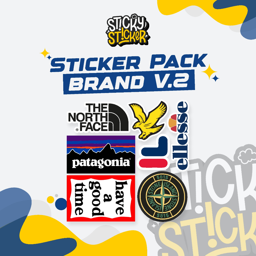 

STICKER PACK SPEZIAL BRAND V.2 - STIKER CASUAL, STIKER LAPTOP, AKSESORIS HP, HELM,TUMBLER DLL